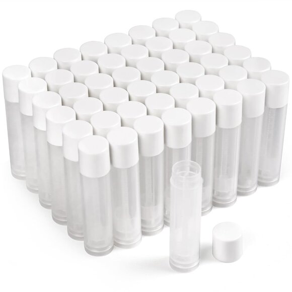 Other - Lip Balm tubes Empty, 60PCS 5.5ml 3/16 Oz, Clear Lip Balm Container Tubes with W